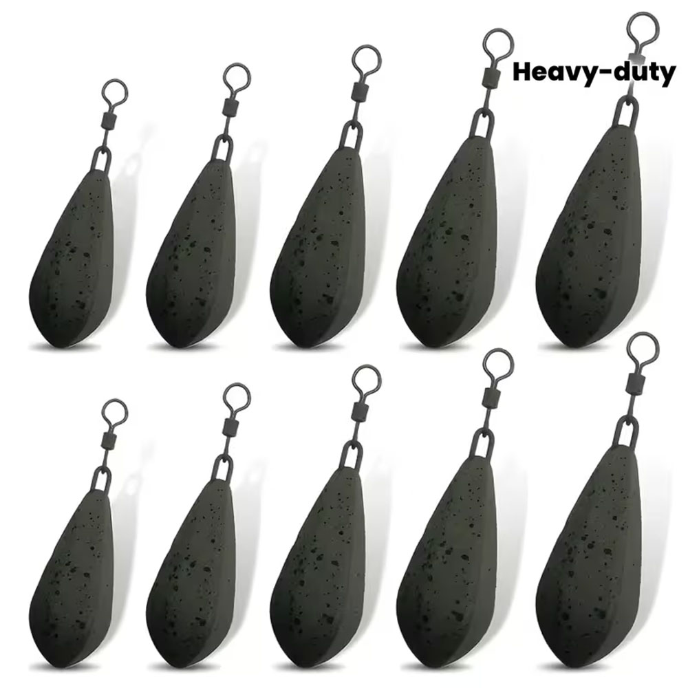 Freshwater Line - 4er-Pack Hochleistungs-Karpfenangelgewichte mit langer Vorfachschnur -