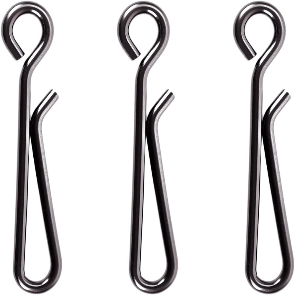 Saltwater Line - 100 Stück Edelstahl-Angelclips Schnellverschluss-Clips Schnurverbinder für
