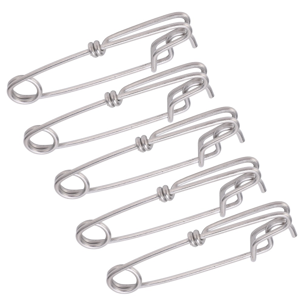 Saltwater Line - 5 Stück langlebige Edelstahl-Clips mit langer