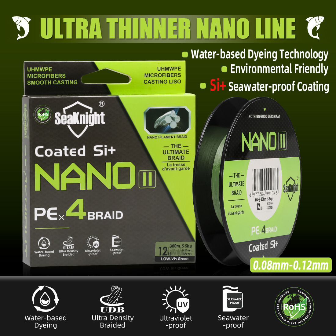 SeaKnight Marke NANO II Serie  – Copolymer Line Bewertung und Preis